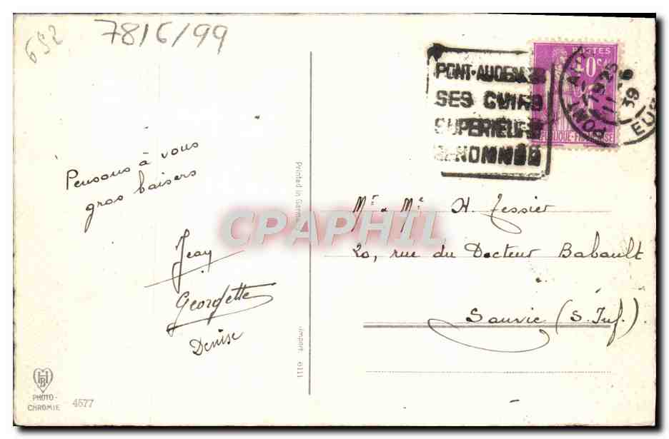 CPA Fantaisie Maison au bord de l'eau — Rückseite