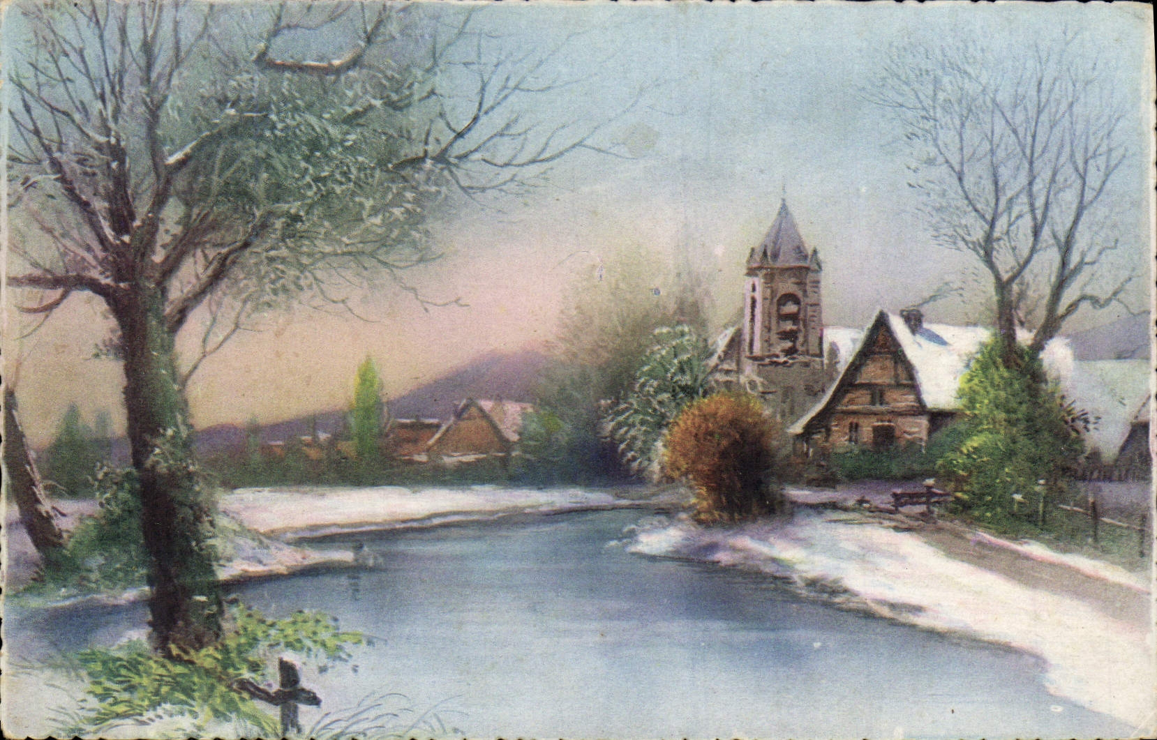 CPA Fantaisie Petit Village