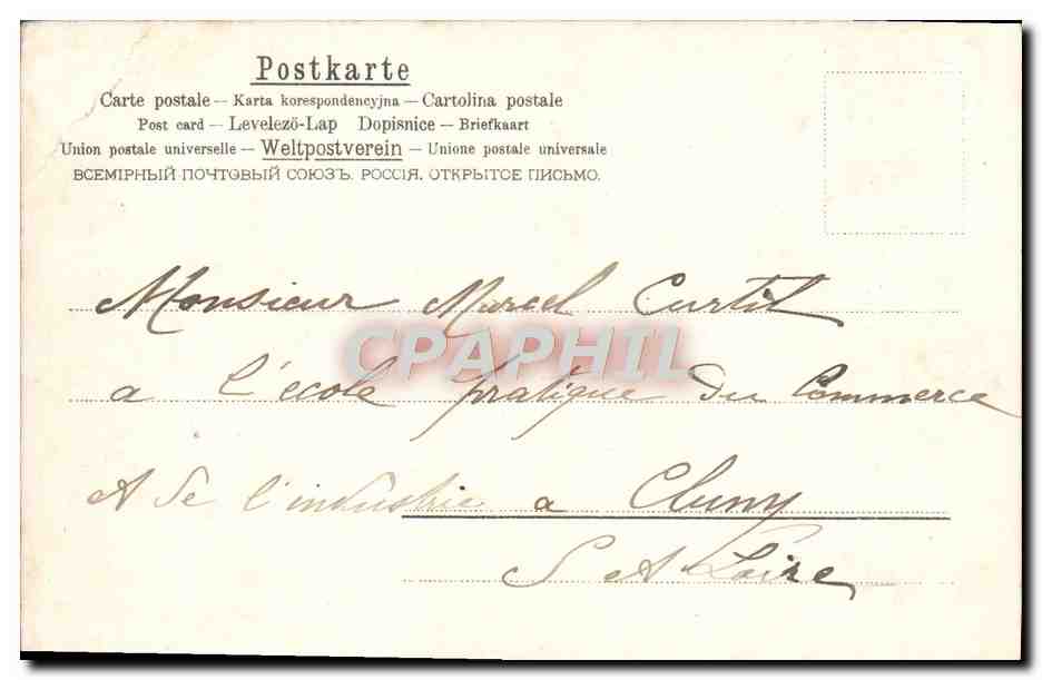 CPA Fantaisie Montagnes — Rückseite