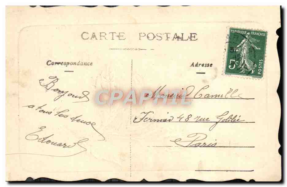CPA Fantasie Bonne Annee — Rückseite