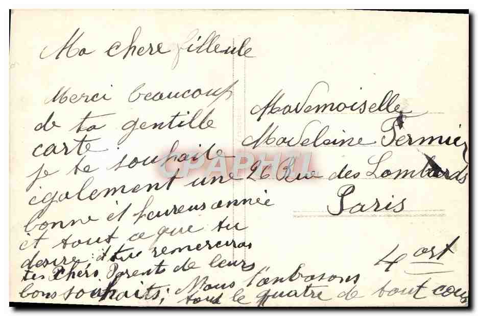 CPA Fantasie Elephant Bonne Annee — Rückseite