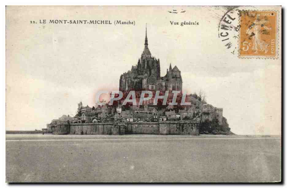 Le Mont-Saint-Michel (Manche) — Vue générale — Imprime illustrée