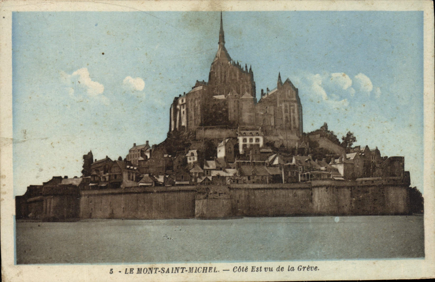 Le Mont-Saint-Michel — Côté Est vu de la Grève — Édition A. Bernard