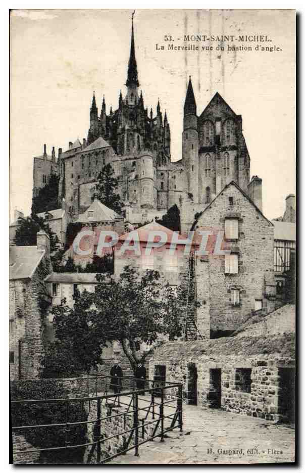 CPA Le Mont Saint Michel La Merveille vue du bastion d'angle