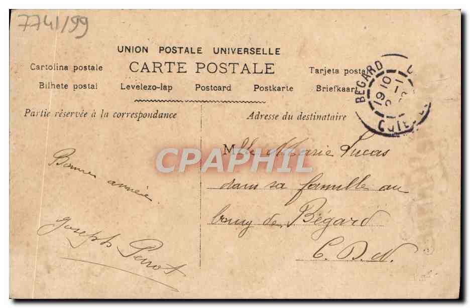 CPA Bonne Annee Enfant Papillon — Rückseite