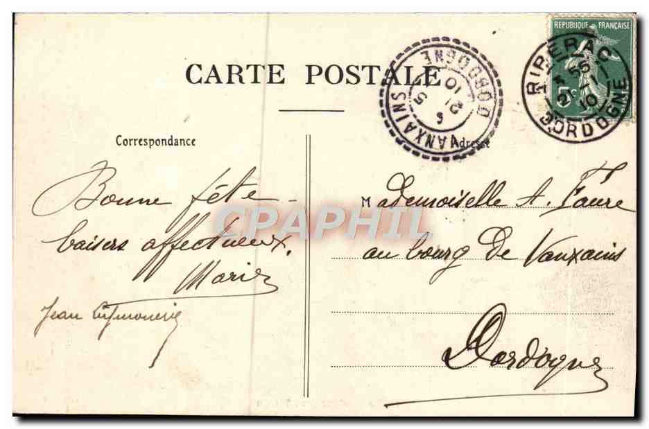 Côtes de l'Océan — 13. Rentrée par gros Temps — Coll. A. P. — Verso