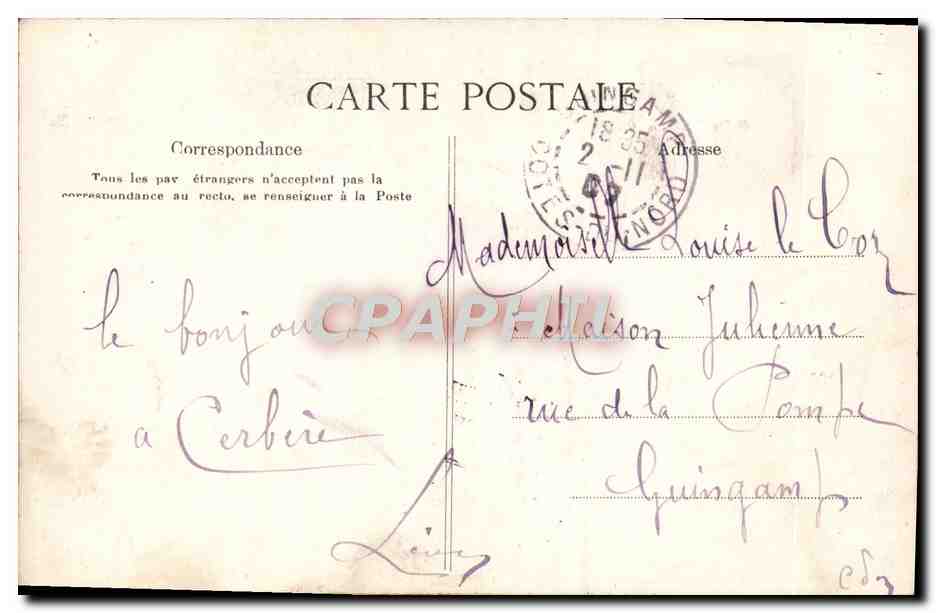 CPA Annaie allait a la noce Passage du Gue Folklore Bretagne  — Verso