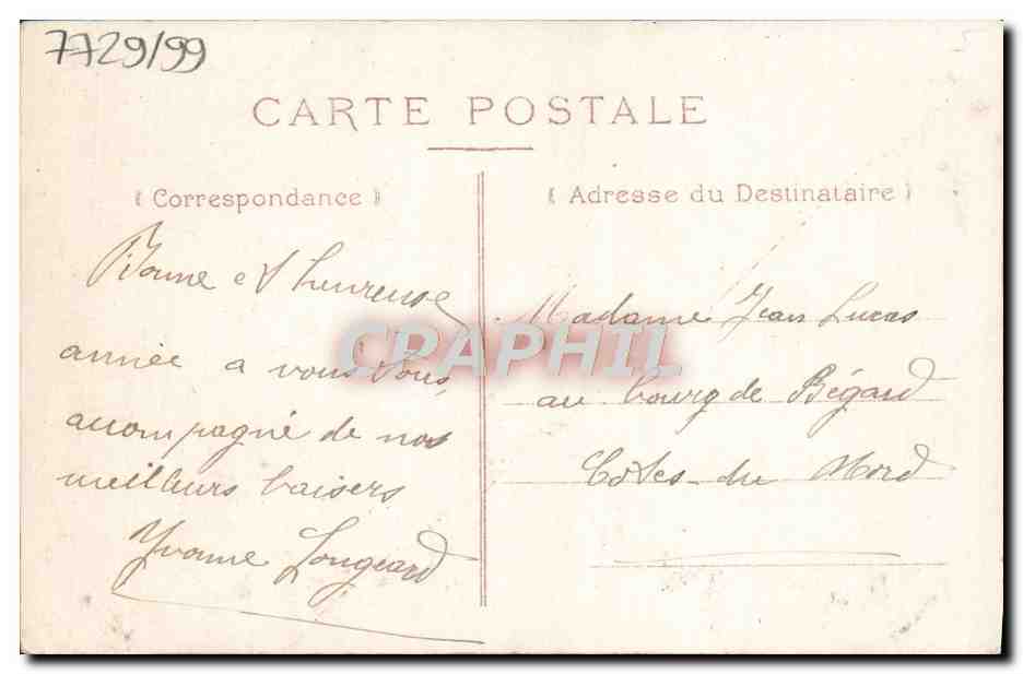 CPA Fantaisie Enfant Bonne Annee — Rückseite