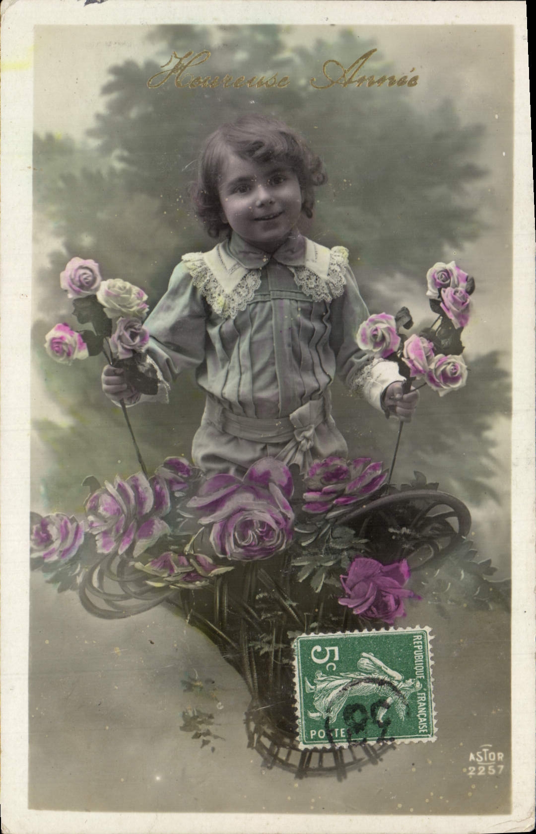 CPA Fantaisie Enfant Bonne Annee