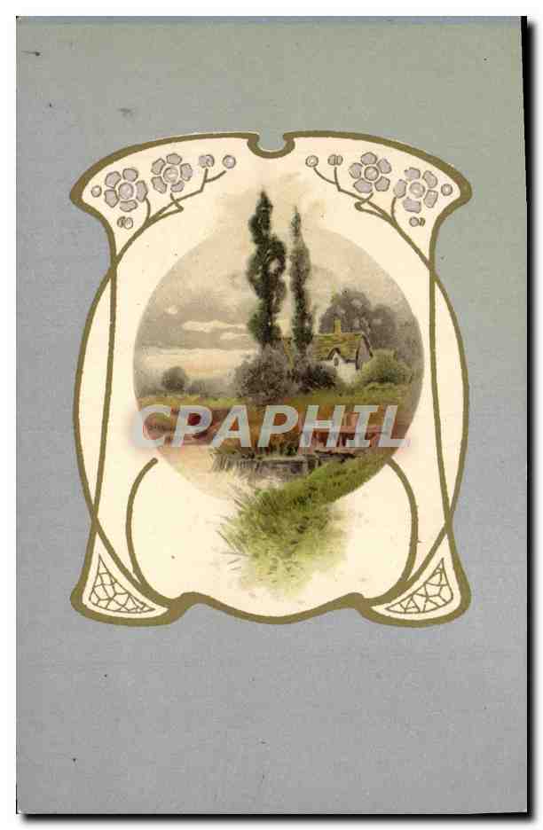 CPA Fantaisie Maison au bord de l'eau