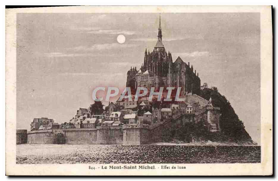 CPA Le Mont Saint Michel Effet de lune