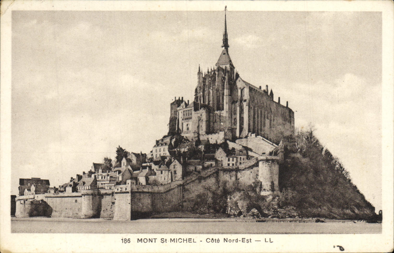 Mont Saint-Michel — Vue du côté Nord-Est — LL, n° 186
