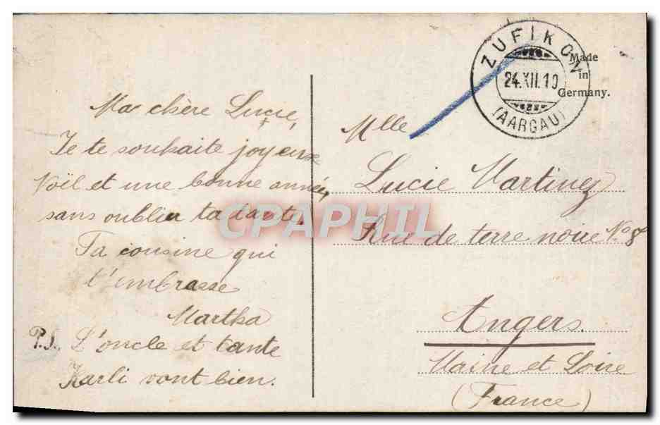 CPA Fantaisie Enfant Ange  — Rückseite