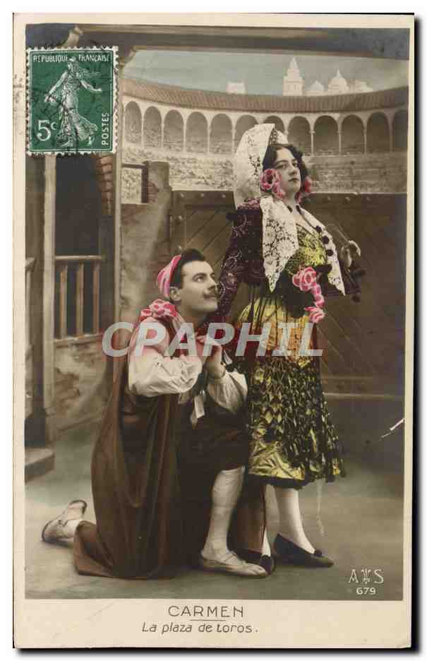 CPA Fantaisie Carmen La Plaza de toros Taureau