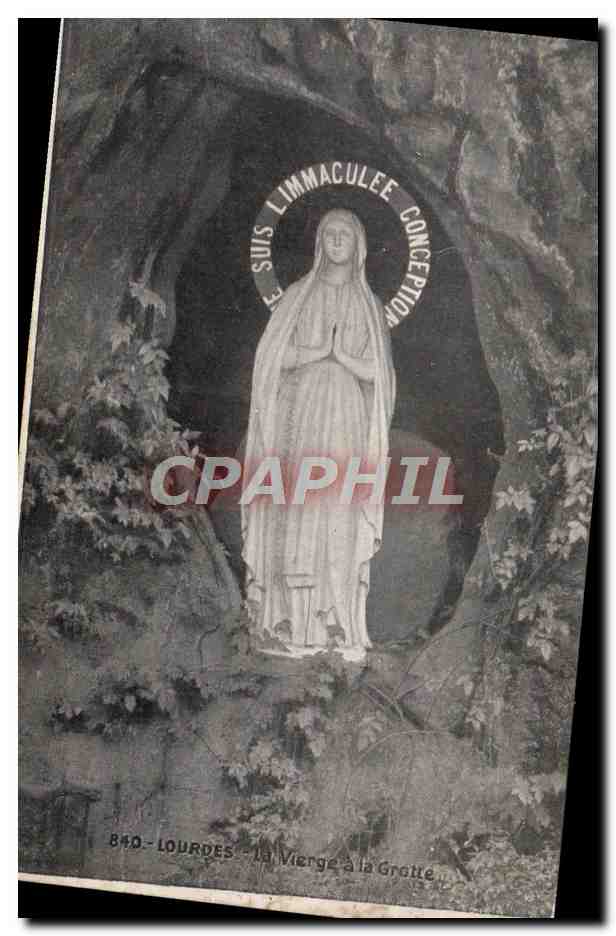 CPA Lourdes La Vierge a la Grotte