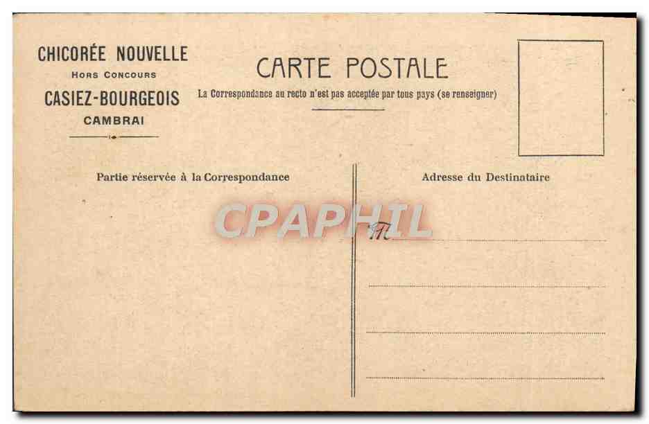 CPA Galants Propos Chicoree Casiez Bourgeois Cambrai Mousquetaire — Rückseite