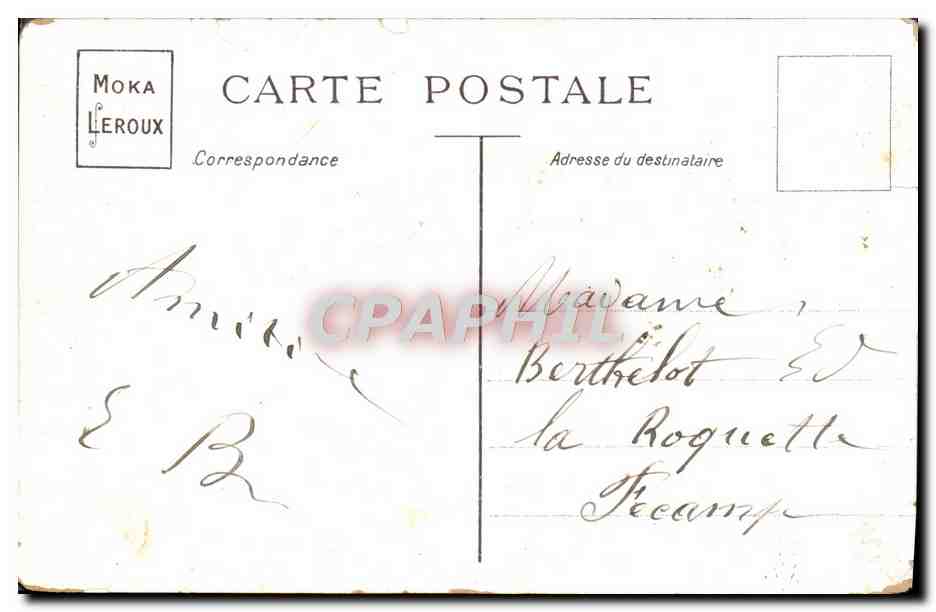 CPA Fantaisie Femme Enfant Chat — Verso