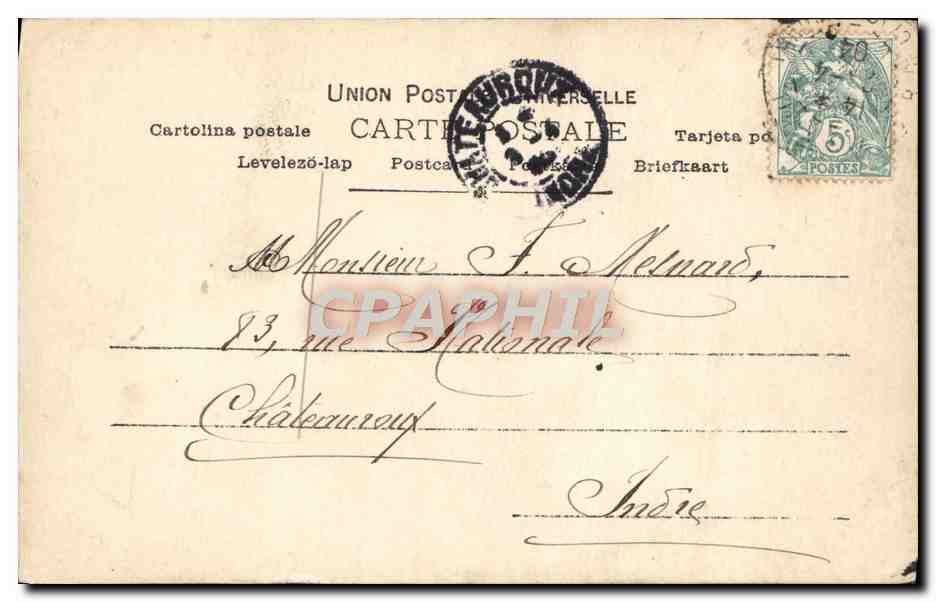 CPA Oeufs De Paques Enfant Papillons — Verso