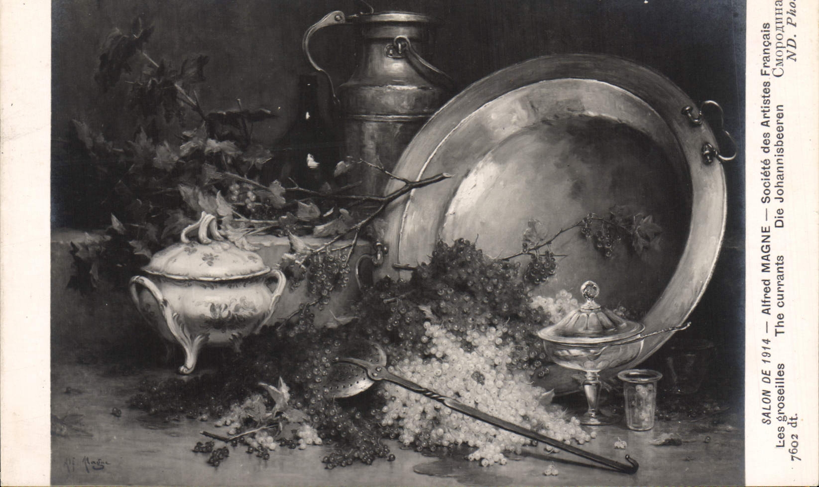CPA Alfred Magne Salon 1914 Les groseilles 