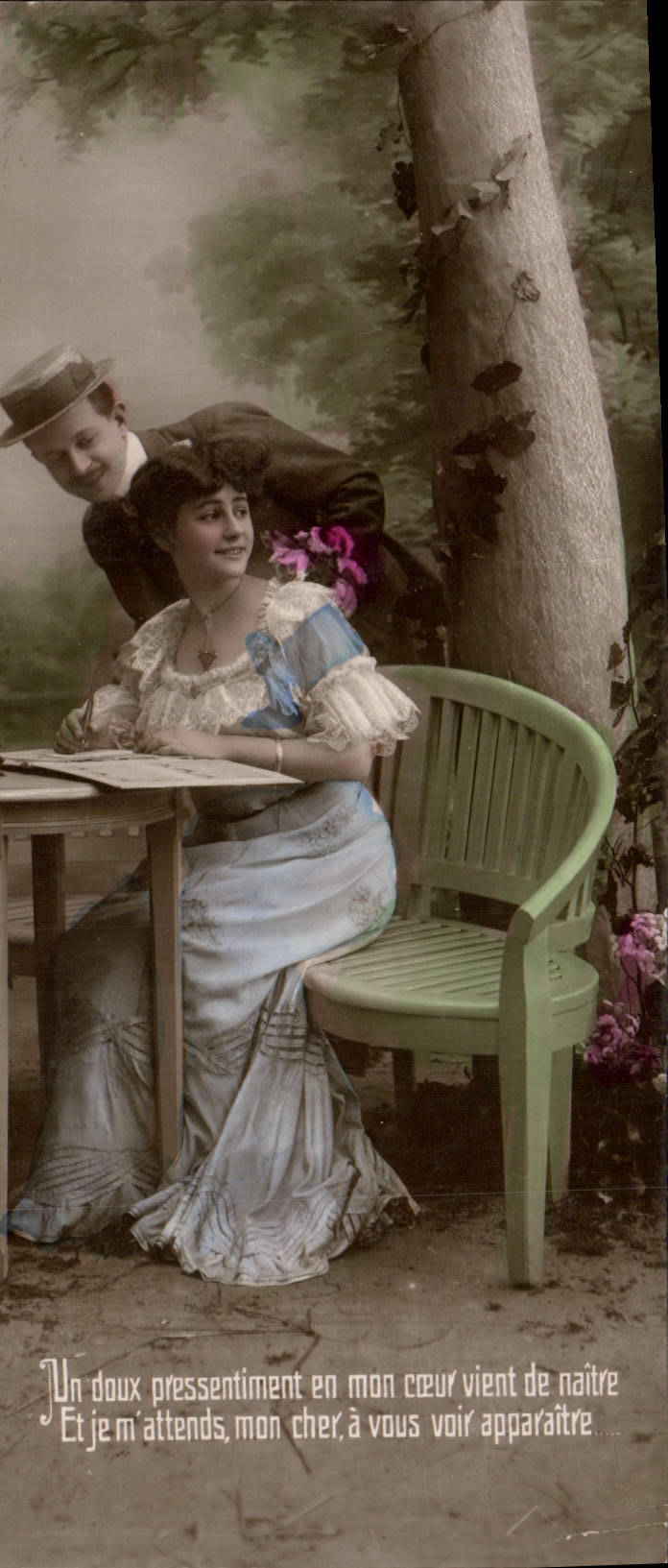 CPA Fantaisie Femme Un doux pressentiment