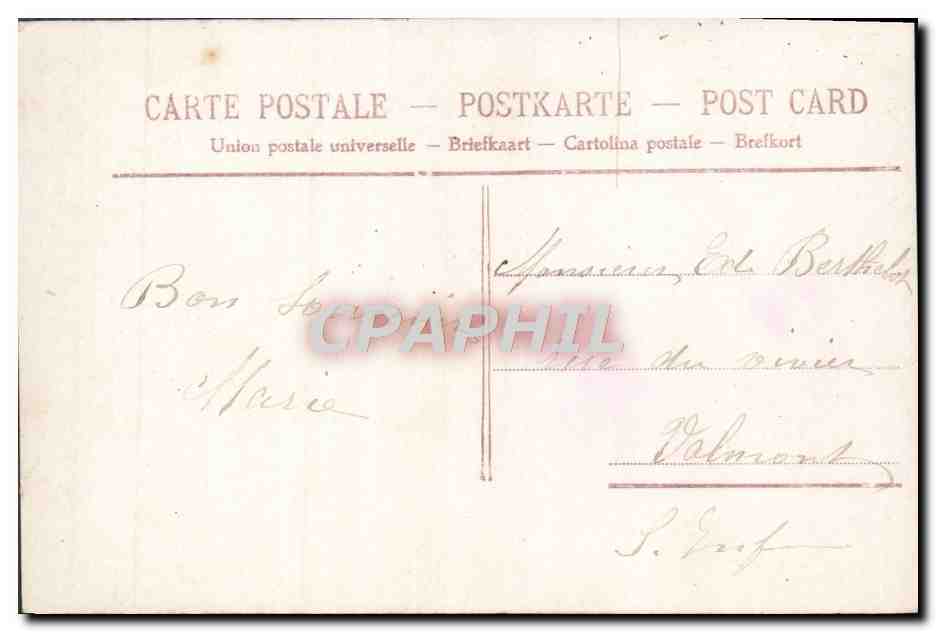 CPA Fantaisie Fleurs Bonne Annee — Verso