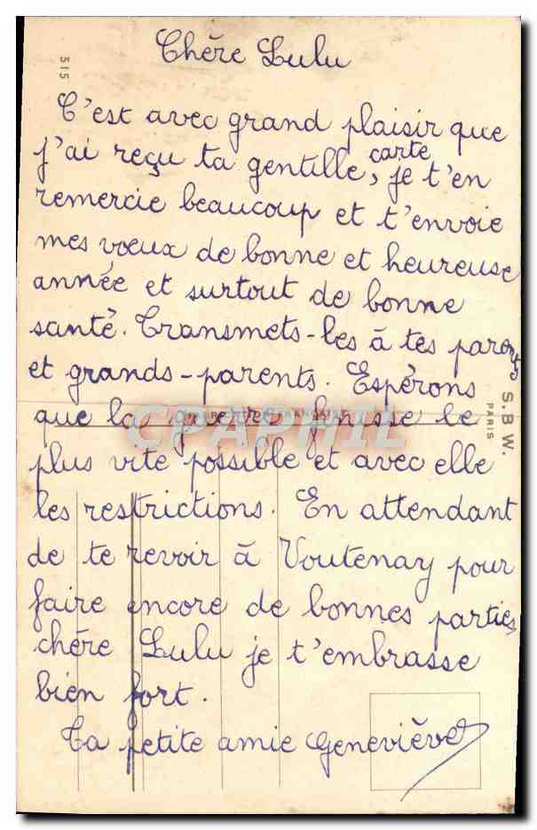 CPA Fantaisie Trefles Fer a cheval Bonne Annee — Verso