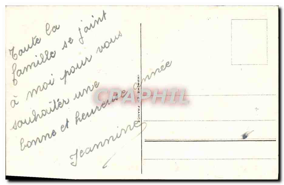 CPA Fantaisie Fleurs Bonne Annee — Rückseite