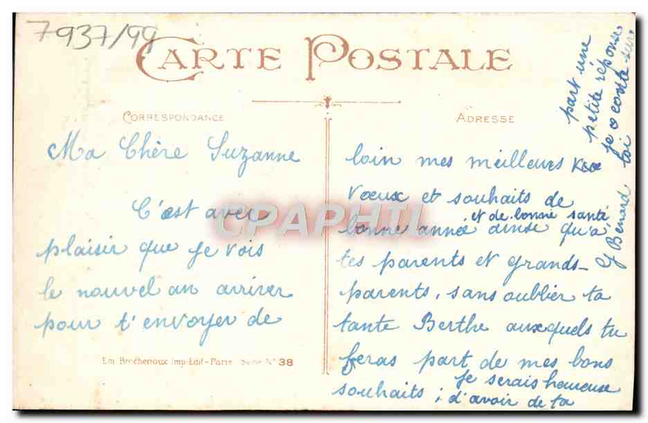 CPA Fantaisie Bonne Annee — Verso
