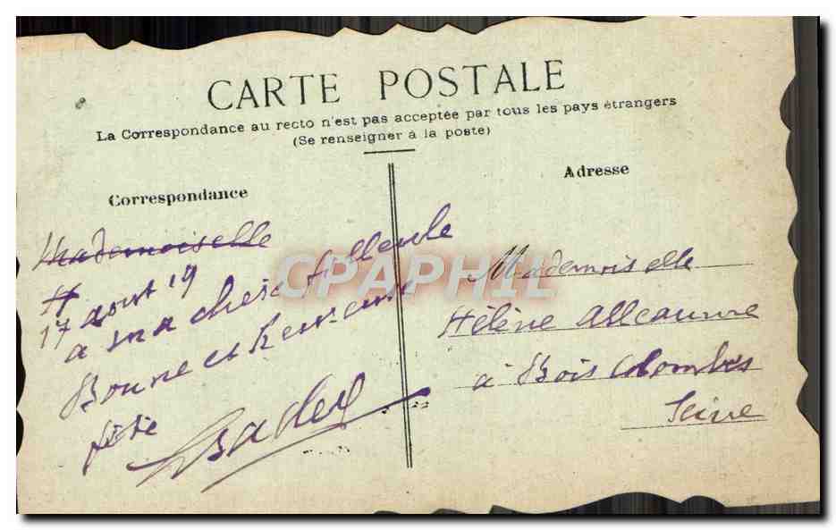 CPA Fantaisie Fleurs Bonne Annee — Verso