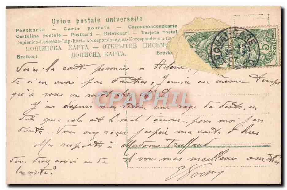 CPA Fantaisie Enfant Rose — Verso