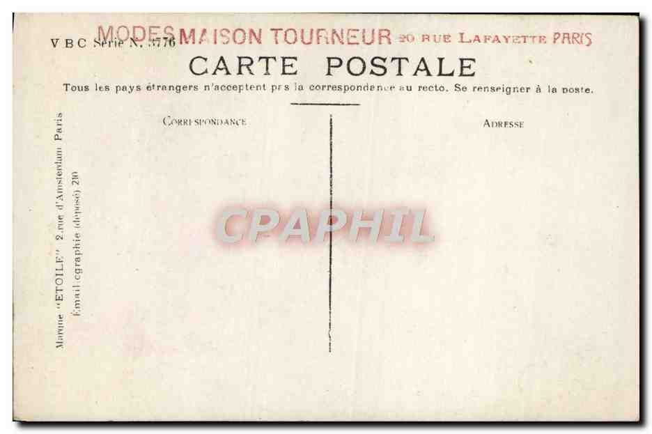 CPA Fantaisie Femme — Verso