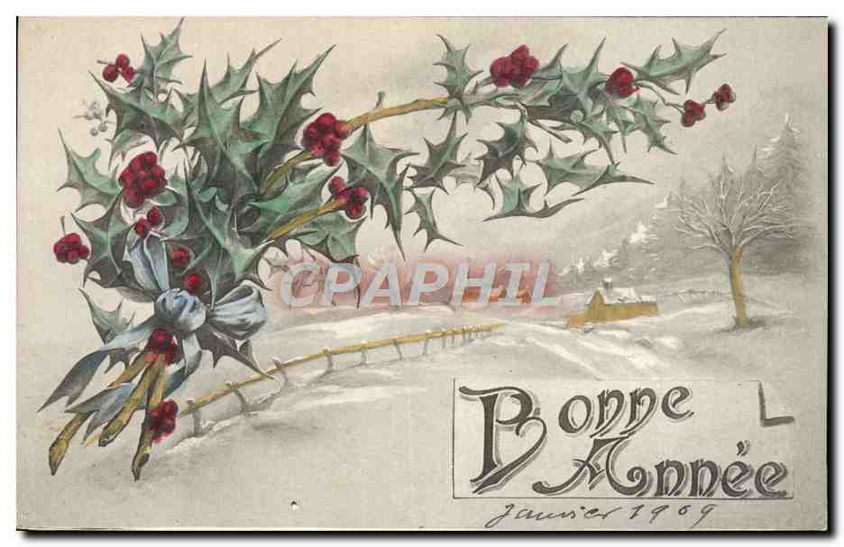 CPA Fantaisie Fleurs Bonne Annee