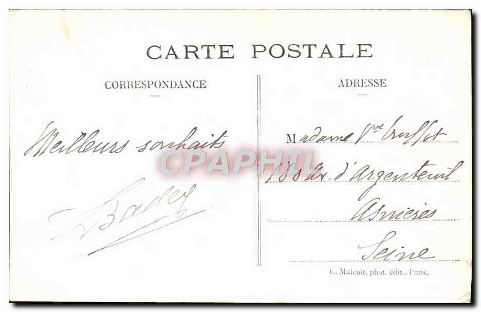 CPA Fantaisie Fleurs Bonne Annee — Rückseite