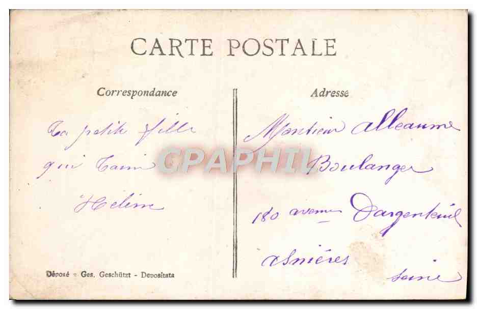 CPA Fantaisie Enfant Anniversaire — Rückseite