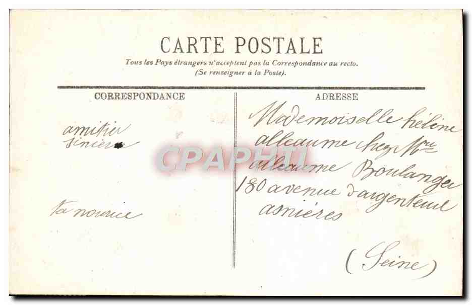 CPA Fantaisie Fleurs Pensee de Luc sur Mer — Rückseite