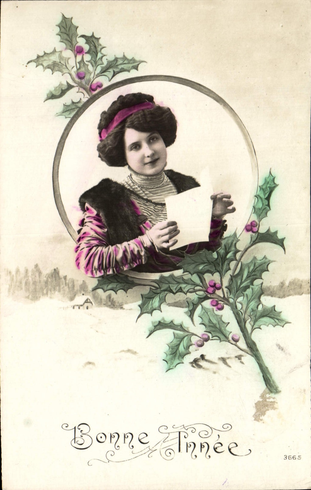 CPA Fantaisie Femme Bonne Annee