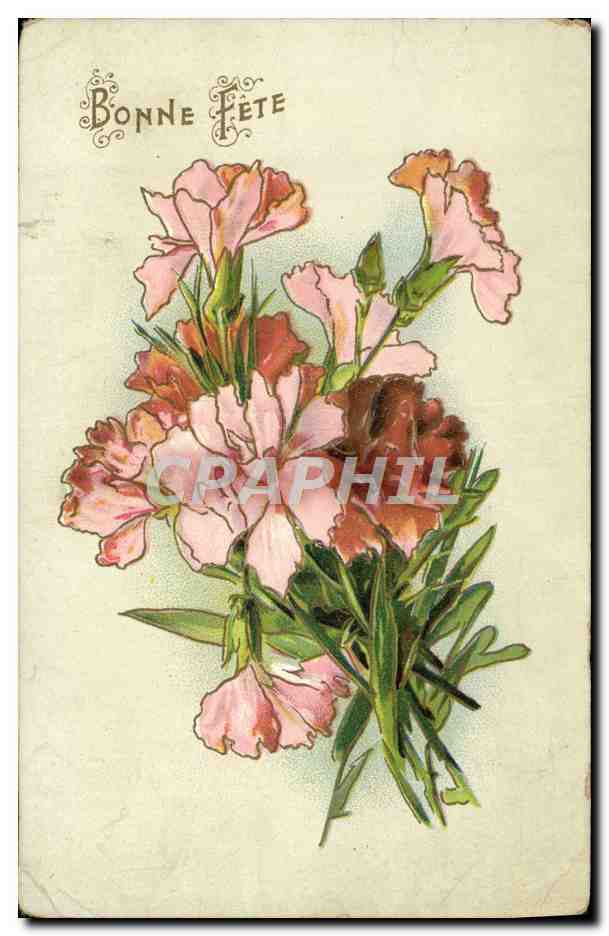CPA Fantaisie Fleurs Bonne Fete