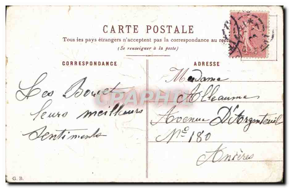 CPA Fantaisie Fleurs Bonne Fete — Verso