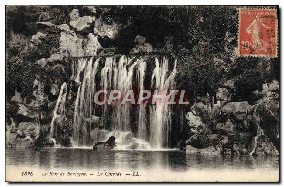 CPA Paris Le Bois de Boulogne La cascade