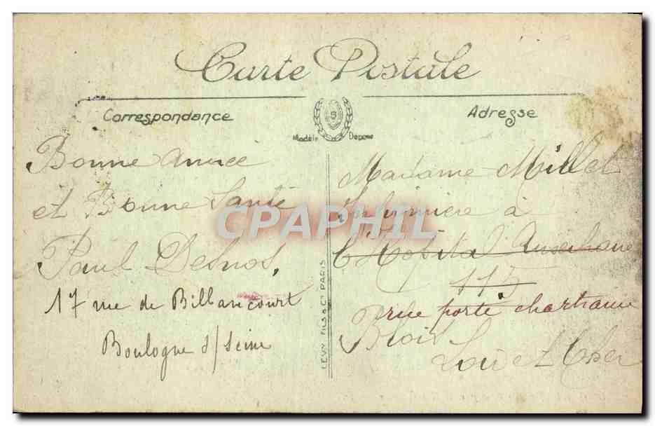 CPA Paris Le Bois de Boulogne La cascade — Rückseite