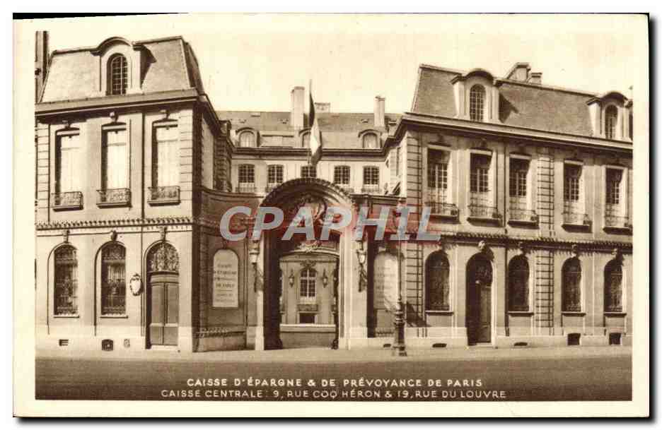 CPA Paris Caisse D'Epargne De Prevoyance De Paris Rue De Louvre