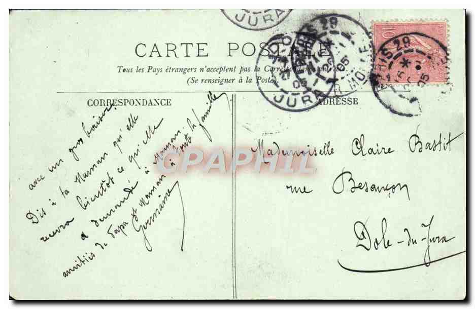 CPA Paris Les Arenes de la Rue Monge — Rückseite