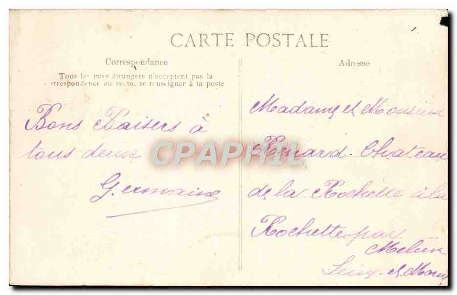 CPA Paris Avenue de I'Oera — Rückseite
