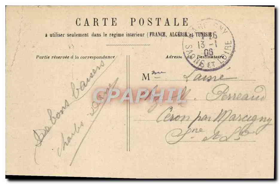 CPA Paris Avenue de I'Opera — Rückseite