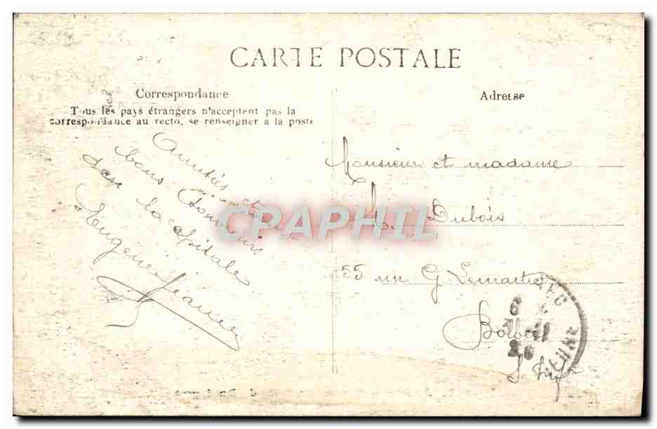 CPA Paris Avenue du Bois de Boulogne — Rückseite
