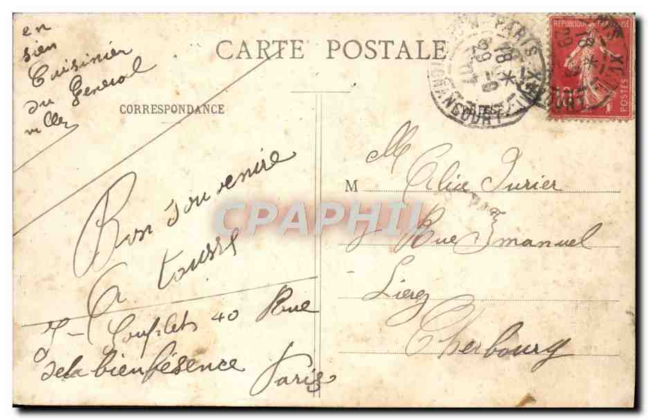 CPA Paris Avenue du Bois de Boulogne Depart du President de la Republique — Rückseite