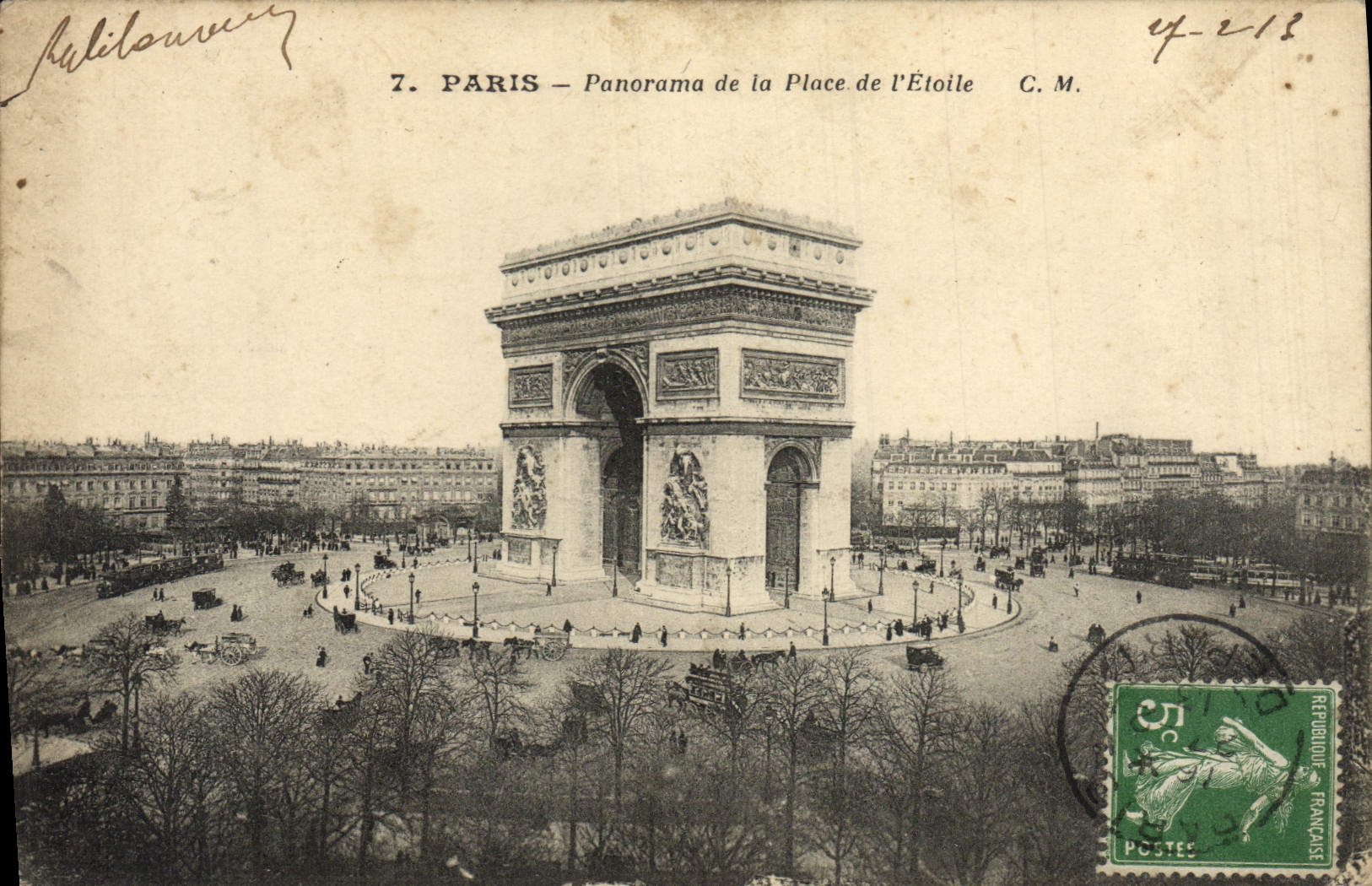 Paris – Panorama de la Place de l’Étoile – C.M.