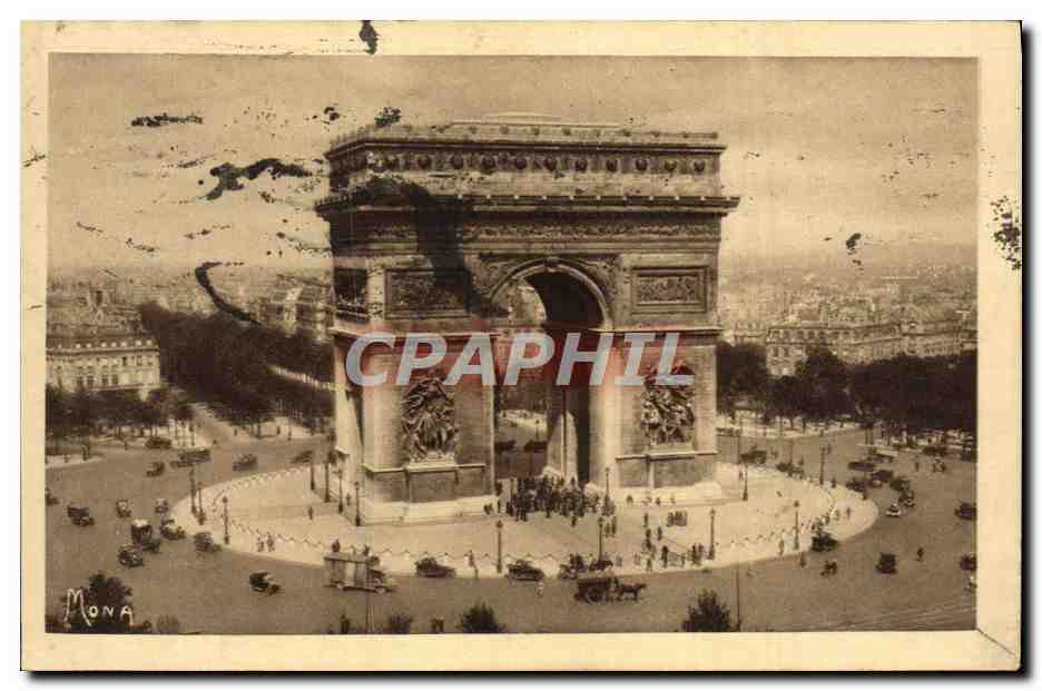 CPA Paris En Flanant L'Arc de Triomphe et la Place 