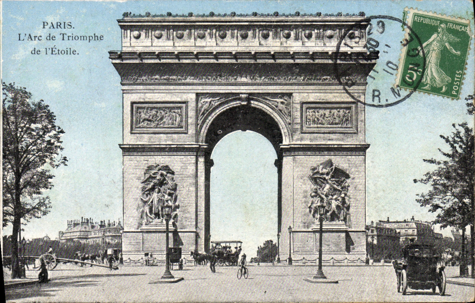CPA Paris L'Arc de Triomphe de l'Etoile