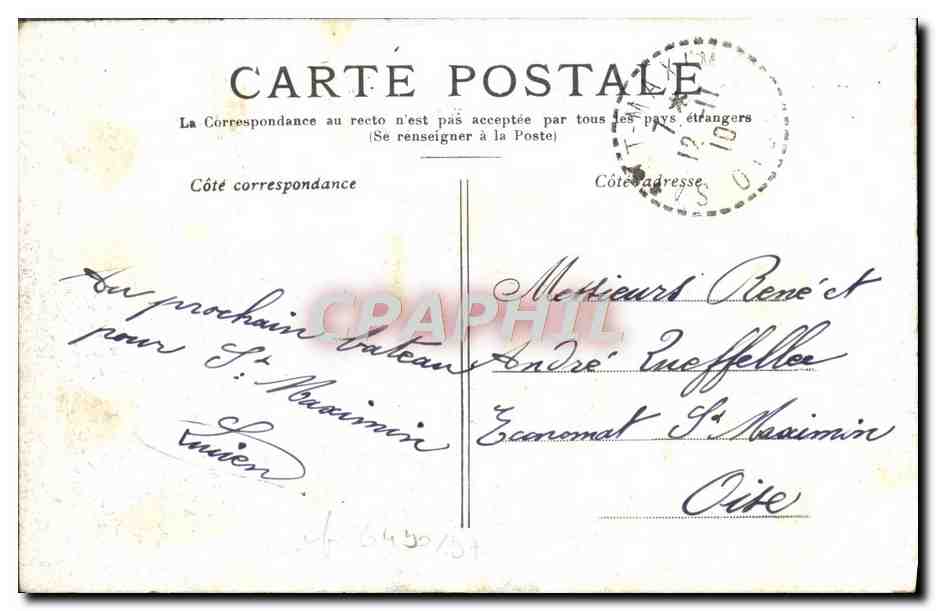 CPA Paris L'Arc de Triomphe de l'Etoile — Rückseite